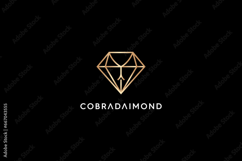 Cobra Diamond simple and luxury logo design Cobra Diamond simple and luxury logo design