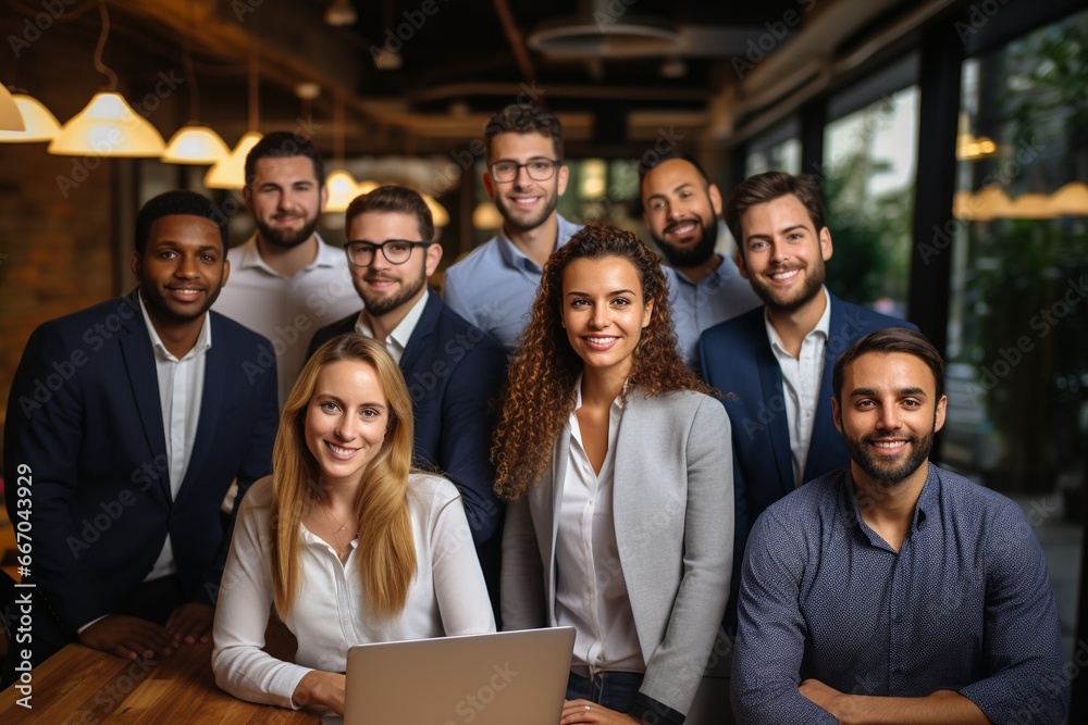 Modern Office Professionals: Group Photo at Work Modern Office Professionals: Group Photo at Work