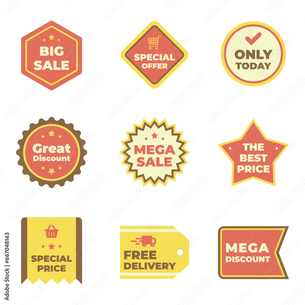 Discount tag badge illustration design