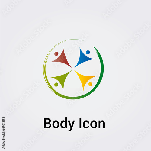 Illustration Corps Silhouette isolée Icône Illustration Couleurs graphique Symbole Nature, Sports et Fitness, Logo pour entreprise