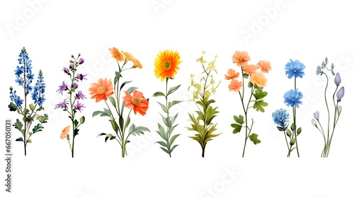 flower isolated floral nature plant spring leaf background summer generative Ai. © dps studio