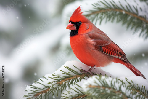 cardinal in winter