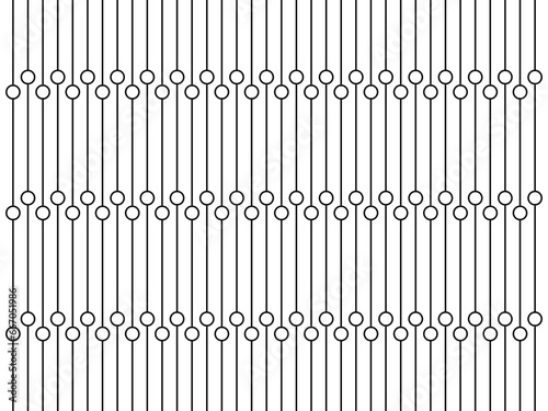 Circle and Lines Motifs Pattern, can use for Background, Fashion, Fabric, Textile, Wallpaper, Cover, Tile, Carpet Pattern, Wrapping and or for Graphic Design Element. Vector Illustration