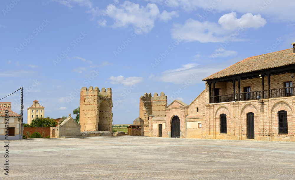 Historic walled city Madrigal de las Altas Torres - Madrigal of the high towers, Province of Avila, autonomous community of Castile and Leon, Spain