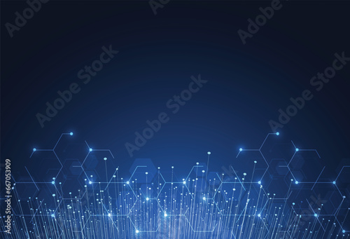 Abstract digital background with technology circuit board texture. Electronic motherboard illustration. Communication and engineering concept. Vector illustration