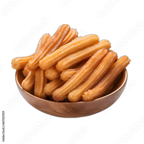 Churros isolated on transparent or white background