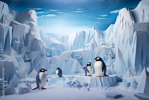 南極のペンギンたち（3D） 