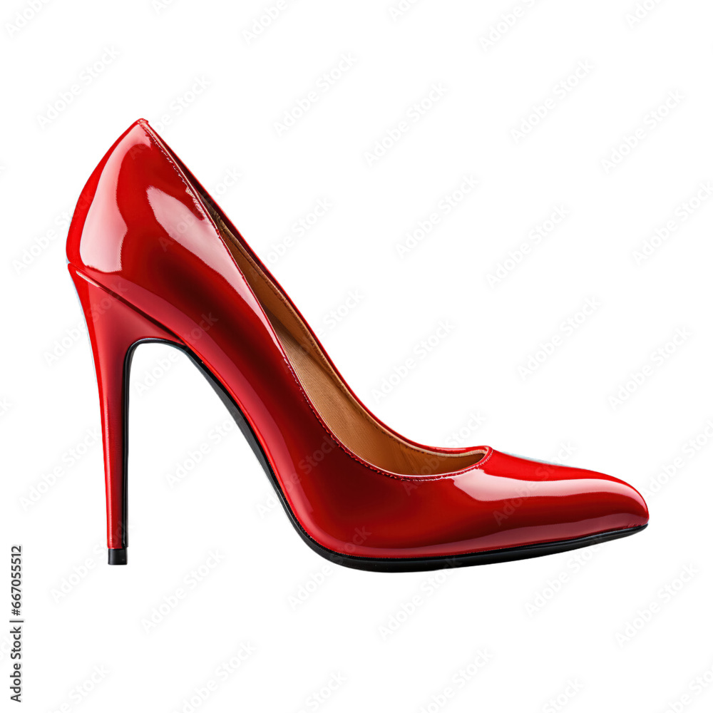 High heels pointy toe women's shoes isolated on transparent background High heels pointy toe women's shoes isolated on transparent background