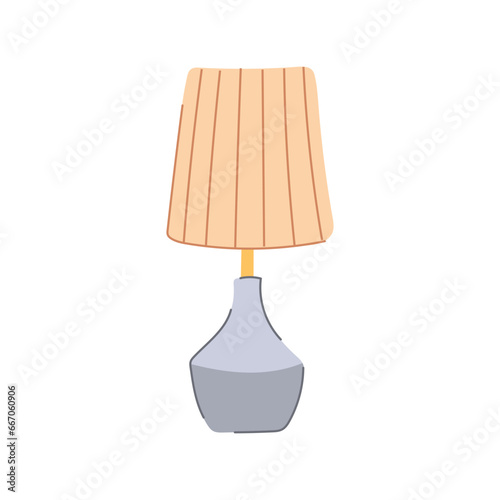 interior vintage table lamp cartoon. modern decor, antique retro, electric indoor interior vintage table lamp sign. isolated symbol vector illustration