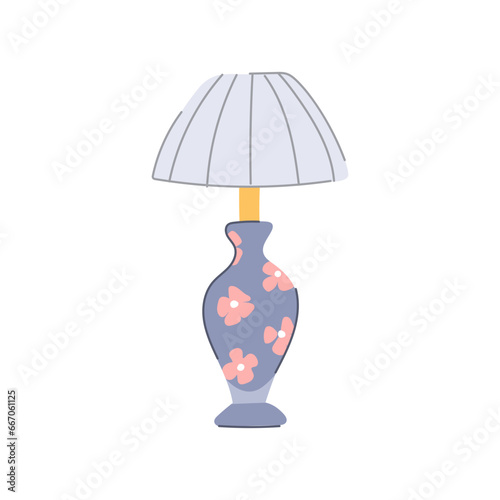 decor vintage table lamp cartoon. antique retro, electric indoor, house room decor vintage table lamp sign. isolated symbol vector illustration