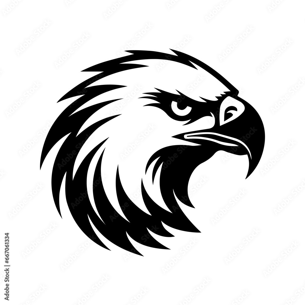 Obraz premium Eagle Head Silhouette Vector Illustration
