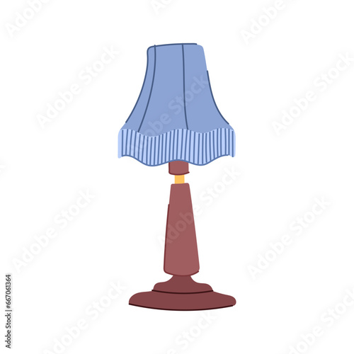 retro vintage table lamp cartoon. electric indoor, house room, desk furniture retro vintage table lamp sign. isolated symbol vector illustration