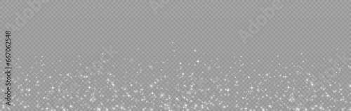 White png dust light. Bokeh light lights effect background. Christmas background of shining dust Christmas glowing light bokeh confetti and spark overlay texture for your design. 