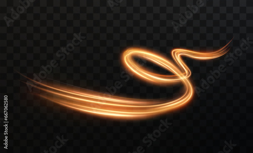 Light blue Twirl png. Curve light effect of neon line. Luminous gold spiral png. Element for your design, advertising, postcards, invitations, screensavers, websites, games.