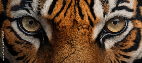Slika na platnu Tiger closeup portrait, safari shot