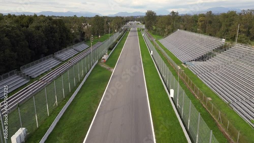 Europe, Italy  10-24-23
The Monza national autodrome is an international Formula 1 racing circuit located within the Monza park - Parabolic curve dedicated to Michele Alboreto, Ferrari driver photo