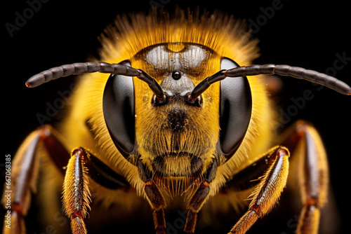 macro image of a bee