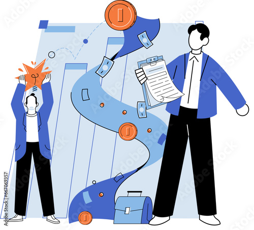 Partnership offer. Vector illustration. Startups often seek partnership opportunities to accelerate their growth Trust is foundation any successful partnership Meetings facilitate open communication