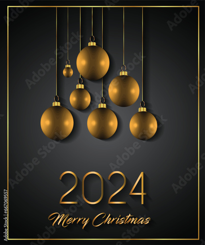 2024 Merry Christmas background.