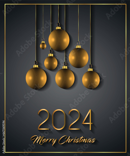 2024 Merry Christmas background.