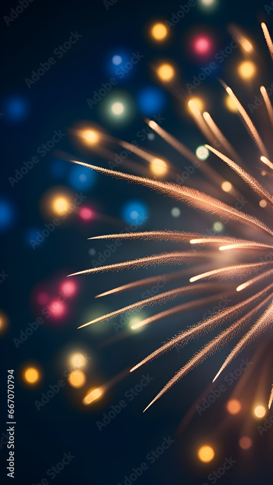 Fototapeta premium Fireworks in the night.