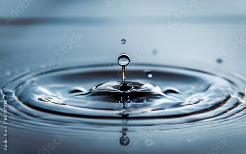 Splash of clean water, falling water drops.