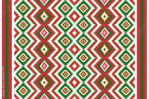 Traditional ethnic fabric pattern, seamless pattern design for textiles, rugs, wallpaper, clothing, sarong, scarf, batik, wrap, embroidery, print, background, vector illustration. pixel art