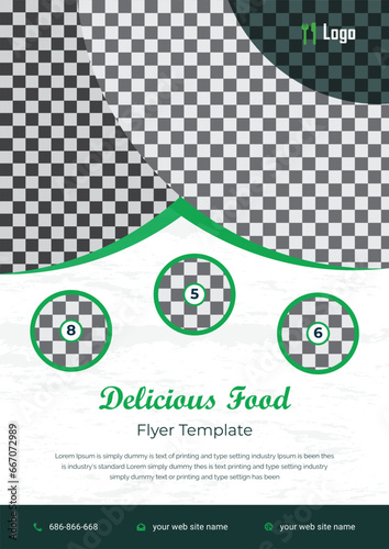 restaurant flyer design template for fast food, pizza, burger etc.