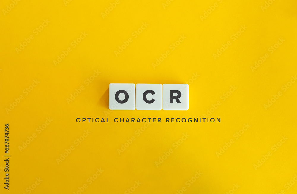 Optical character recognition, OCR. Optical character recognition, OCR.