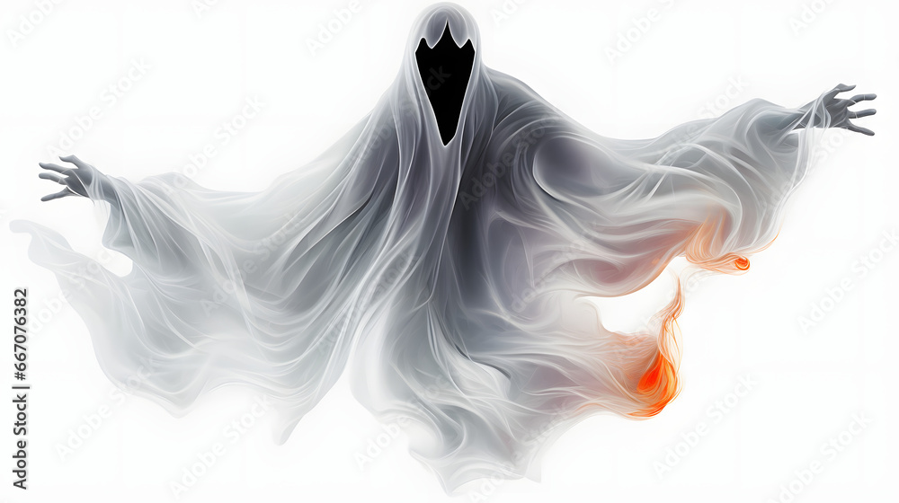 Halloween ghost on transparent background. Spirit figure. Halloween ghost on transparent background. Spirit figure.