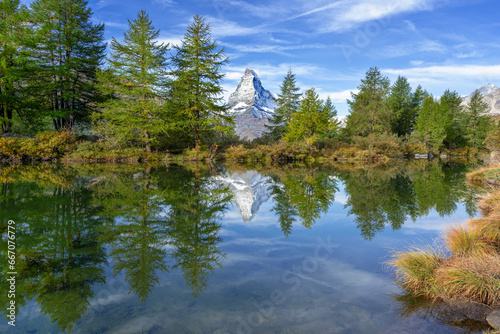 Matterhorn, Spiegelung im Grindjiesee