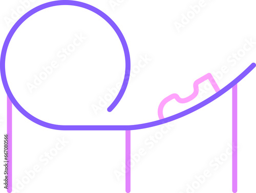 Roller coaster outline icon