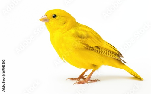 Canary Bird On Transparent Background. photo