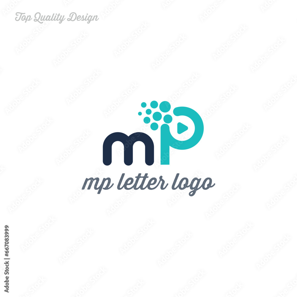 mp text logo design mp text logo design