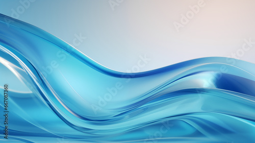 Luxury abstract blue wavy with blurred light background.
