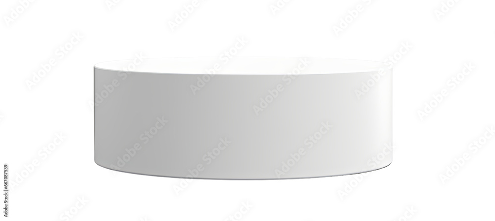 White podium mockup for cosmetic products and packaging isolated on ...