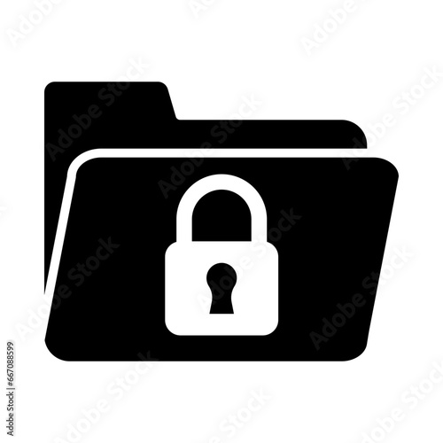 Locked Glyph Icon Design