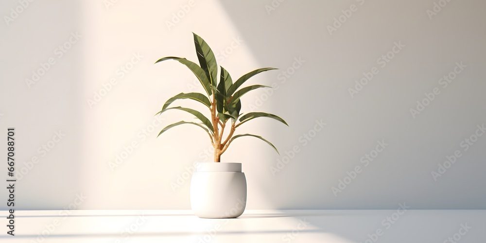 A potted plant on a pure white background with nothing but plants A potted plant on a pure white background with nothing but plants