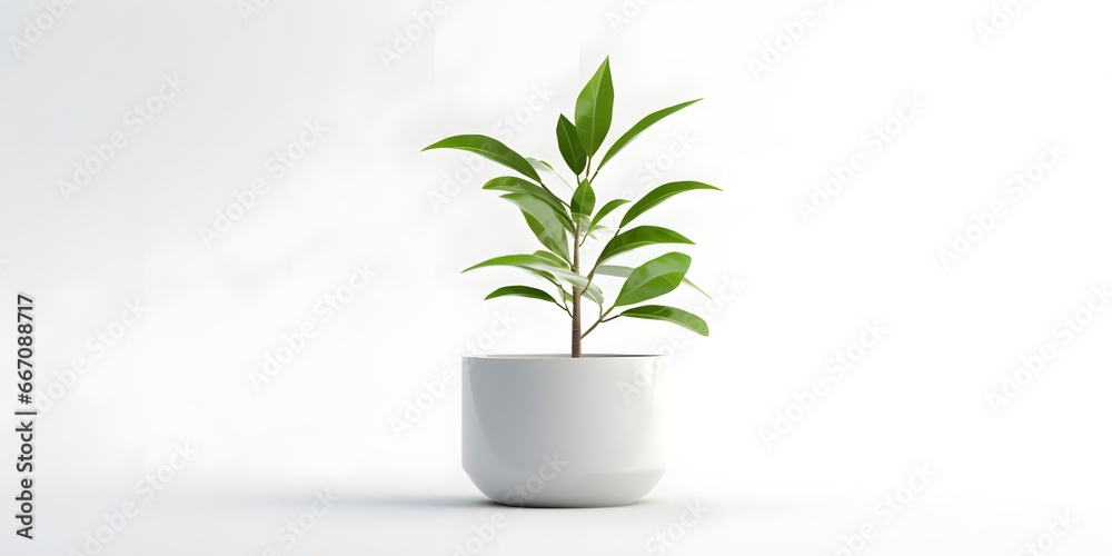 A potted plant on a pure white background with nothing but plants A potted plant on a pure white background with nothing but plants