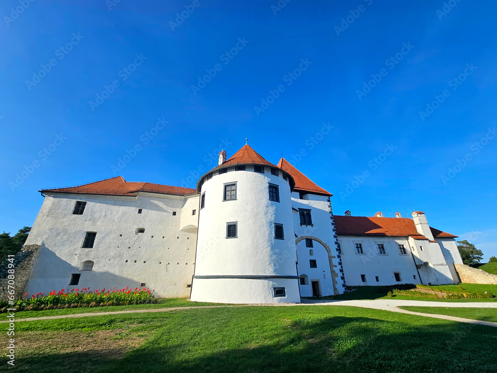 Varazdin old town, beautiful old fortress, touristic attraction, Croatia