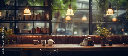 Indoor coffee shop brightness