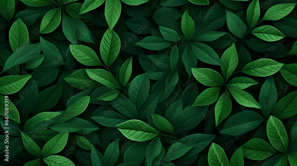 green leaves background | generative AI green leaves background | generative AI