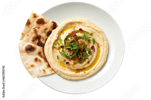Savory Middle Eastern Delight Roti and Sabzi on Transparent Background
