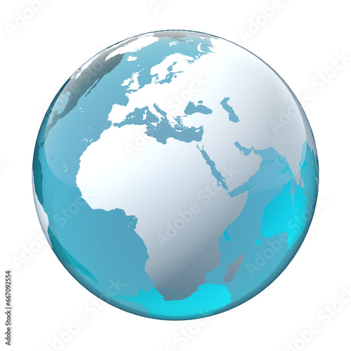 earth globe, world map, transparent png