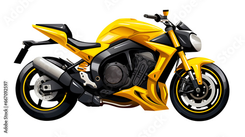 Racing motorcycle on a white background. generated by ai