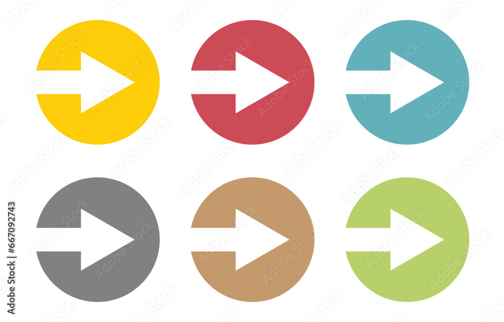 Arrow icon set in Basic straight flat style. Collection of vector symbol on white background. Vector illustration. Arrow icon set in Basic straight flat style. Collection of vector symbol on white background. Vector illustration.