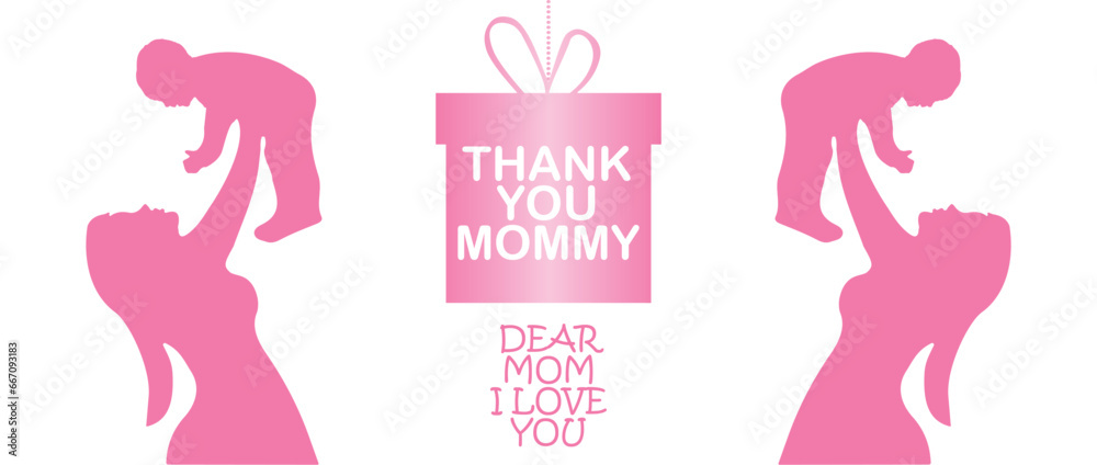 Happy Mother's Day. banner, Greeting card, poster Happy Mother's Day. banner, Greeting card, poster
