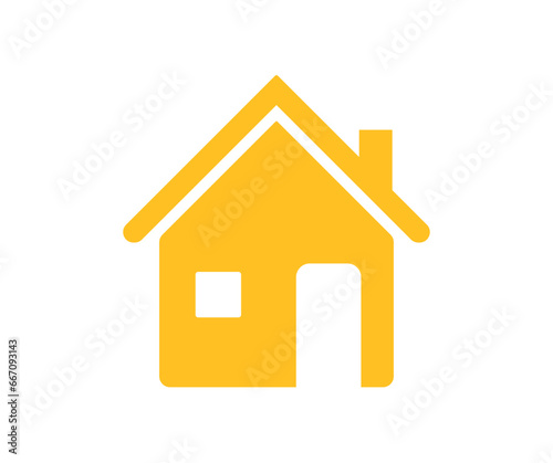 Home icon in Basic straight flat style. Collection of vector symbol on white background. Vector illustration.