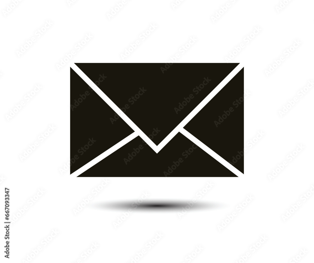 Mail icon in Basic straight flat style. Collection of vector symbol on white background. Vector illustration. Mail icon in Basic straight flat style. Collection of vector symbol on white background. Vector illustration.