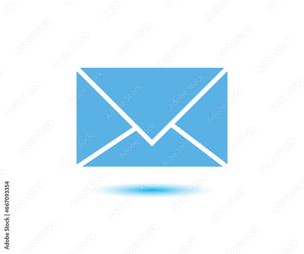 Mail icon in Basic straight flat style. Collection of vector symbol on white background. Vector illustration. Mail icon in Basic straight flat style. Collection of vector symbol on white background. Vector illustration.